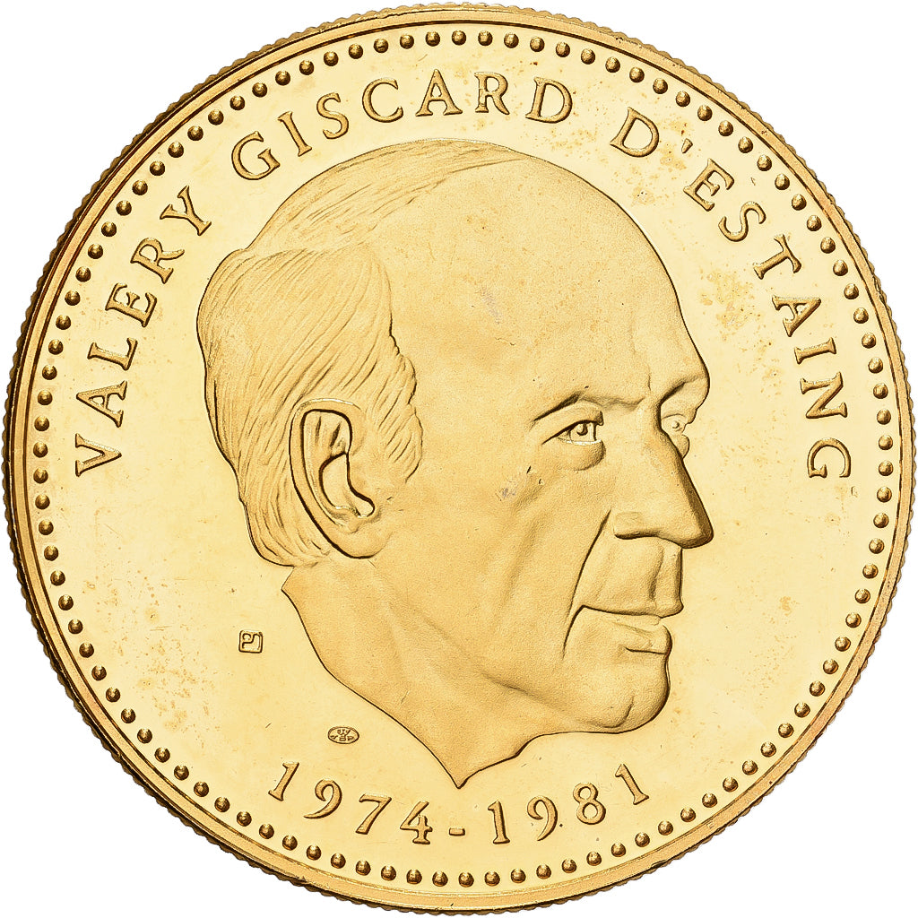 Francia, medaglia, Ve République, Valery Giscard d'Estaing, 1981, Doratura in