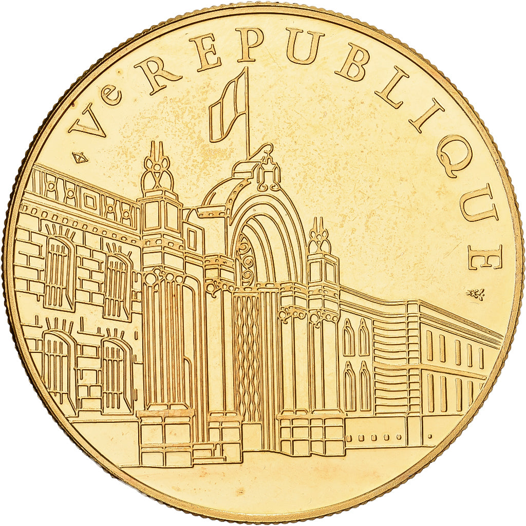 Francia, medaglia, Ve République, Valery Giscard d'Estaing, 1981, Doratura in
