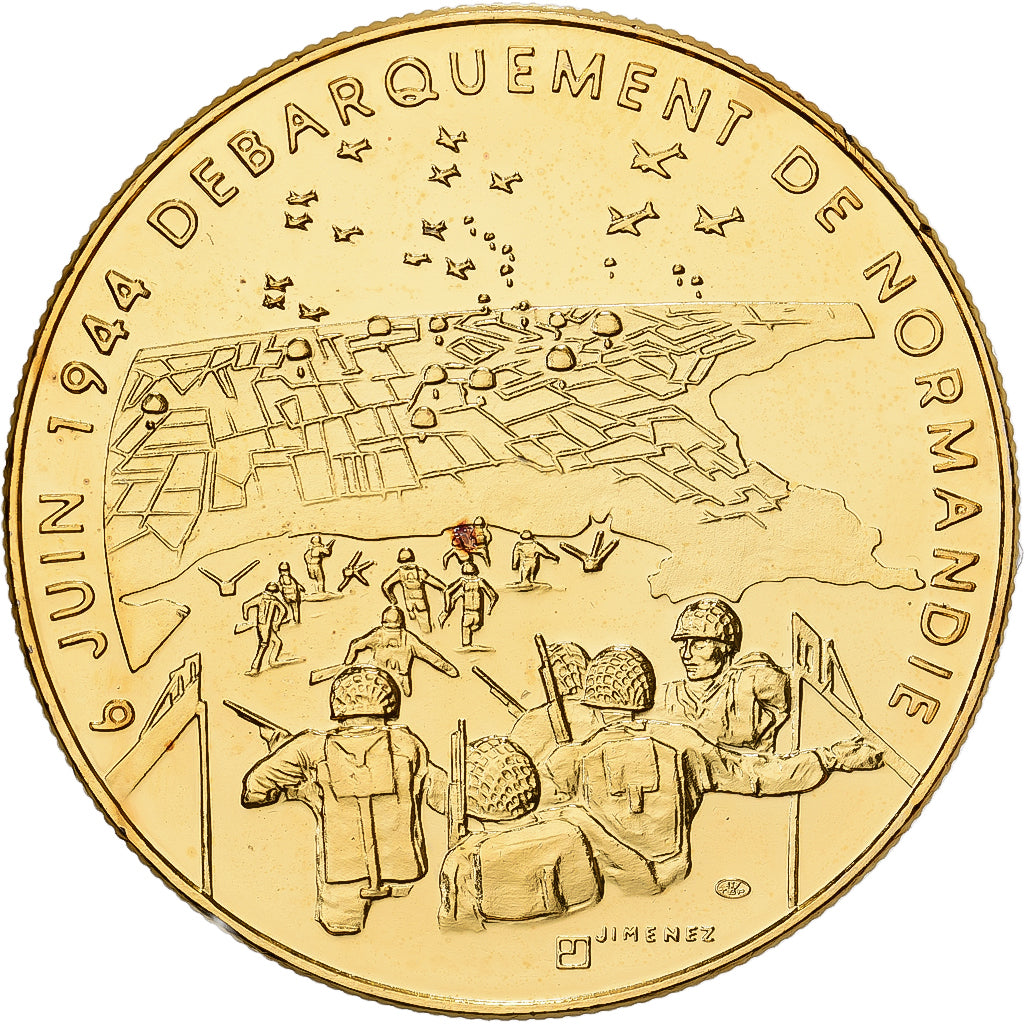 Francia, medaglia, 1939-1945, Débarquement de Normandie, Doratura in