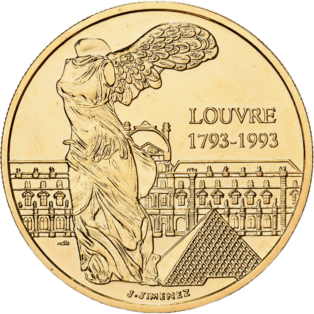 Francja, medal, Europa, Le Louvre, 1993, Pokryte Miedź- Nikiel, MS(63)