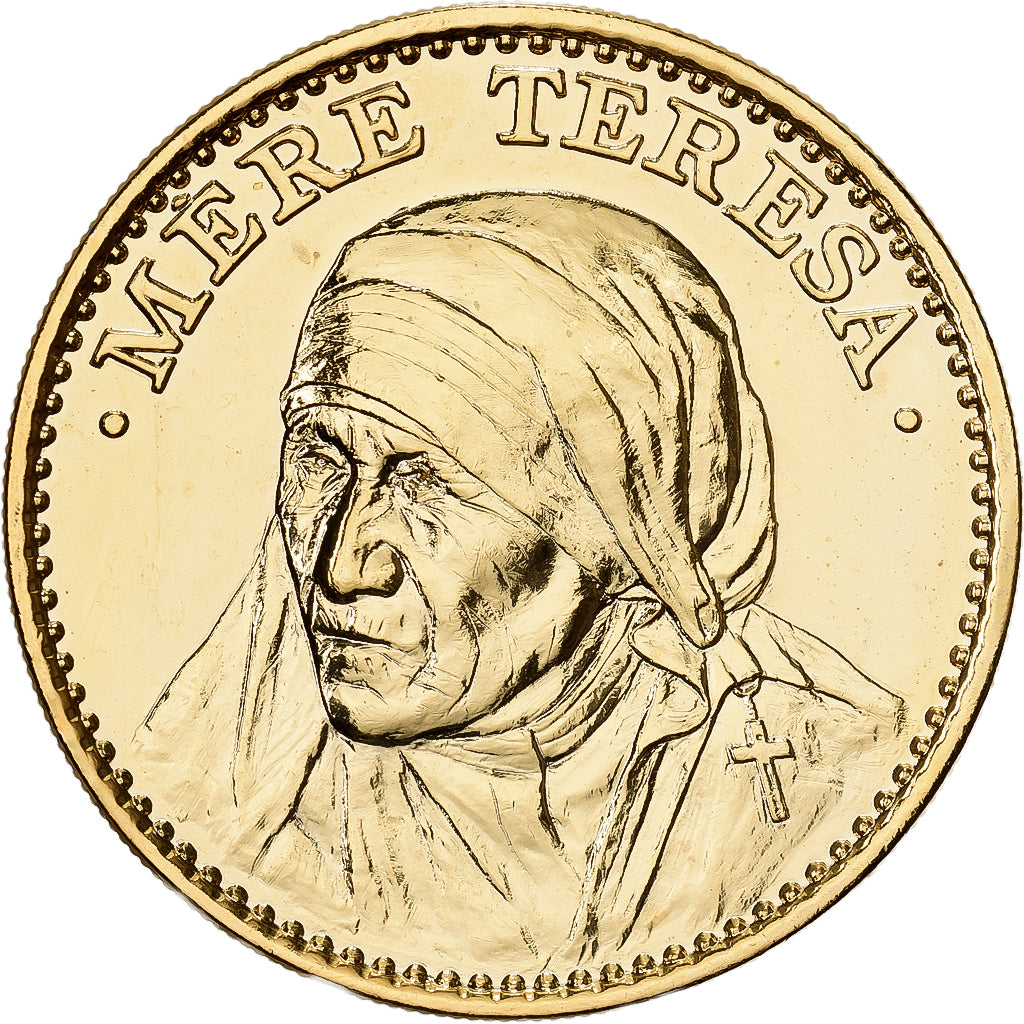 França, medalha, Mère Teresa, Prix Nobel de la Paix 1979, Cobre-Níquel