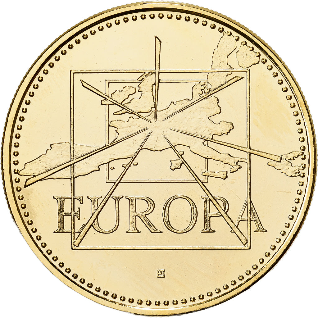 Francja, medal, Ecu Europa, 1996, Pokryte Miedź- Nikiel, MS(63)