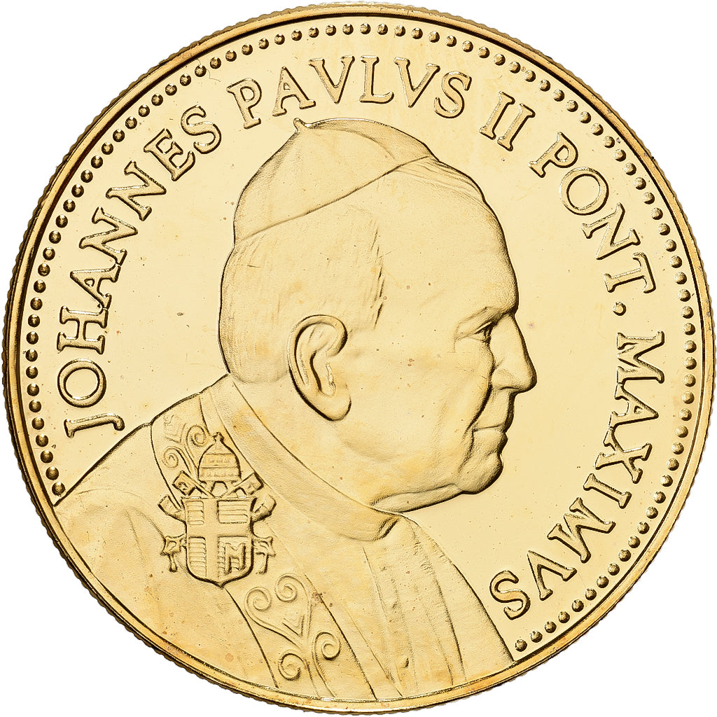 Frankrijk, Medaille, Le Pape Jean-Paul II à Reims, 1996, Copper-Nickel Gilt