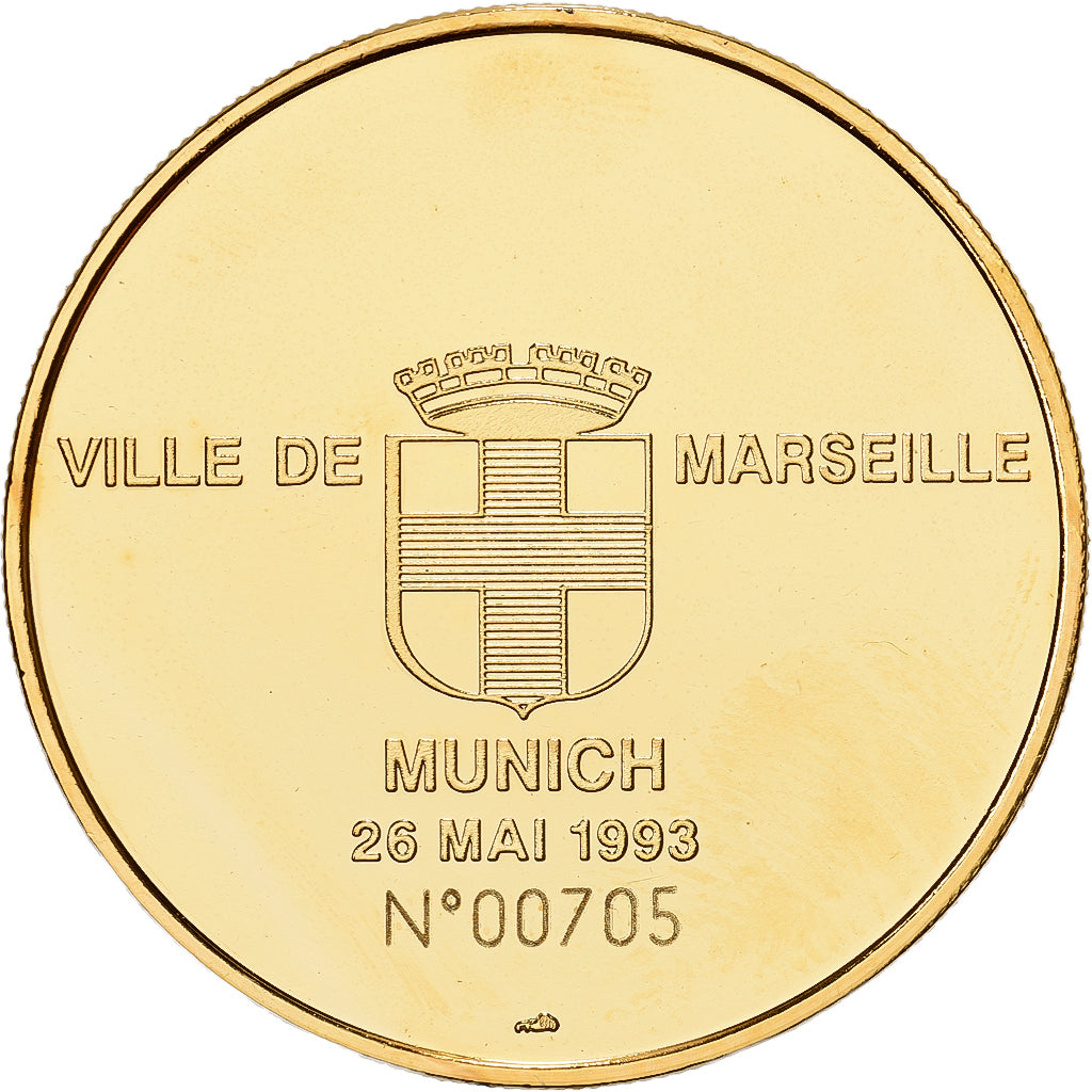 Francia, medaglia, Football, Coupe d'Europe, Marseille-Munich, 1993, Doratura in