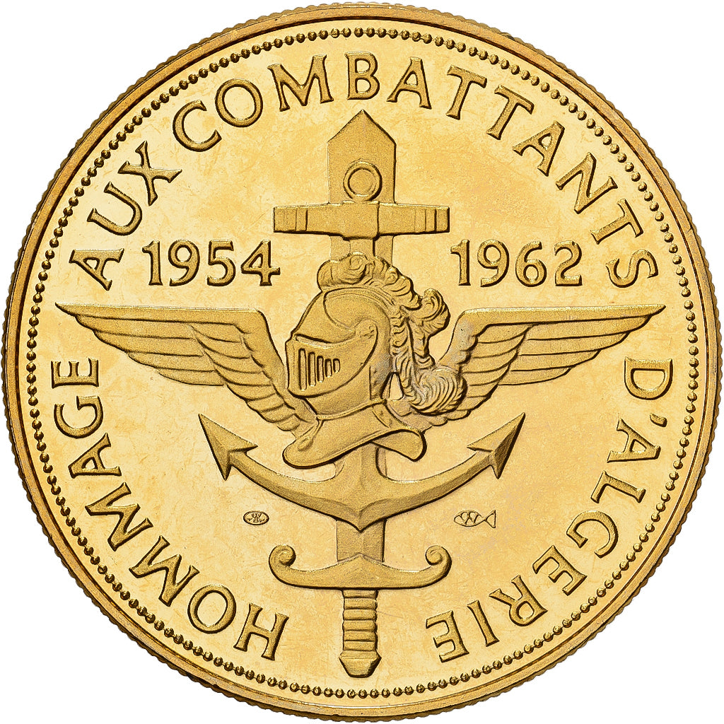 Francia, medalla, Hommage aux Combattants d'Algérie, 1962, Cobre - níquel