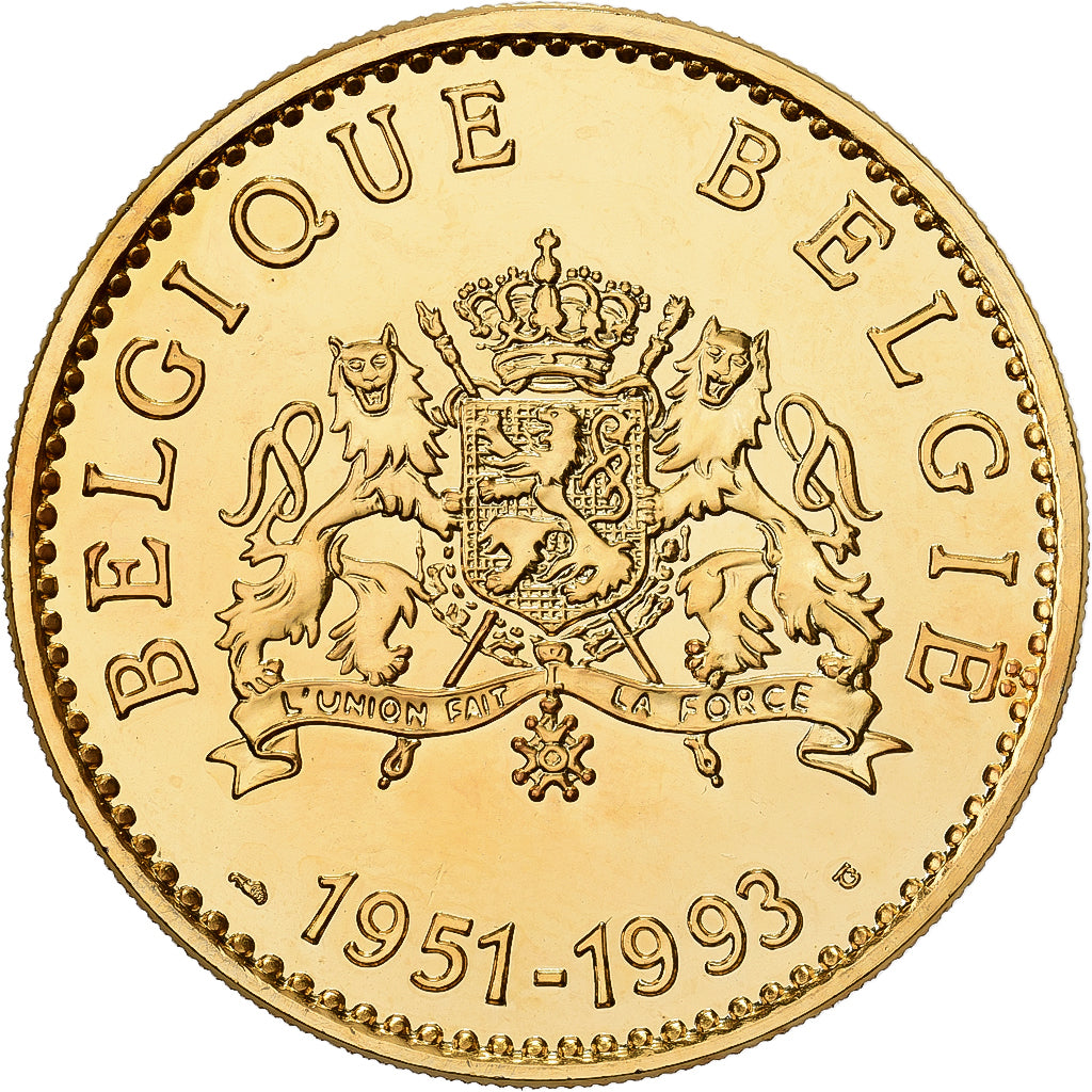 Belgium, Medal, Le roi Baudouin Ier, Copper-Nickel Gilt, Thiébaud, MS63