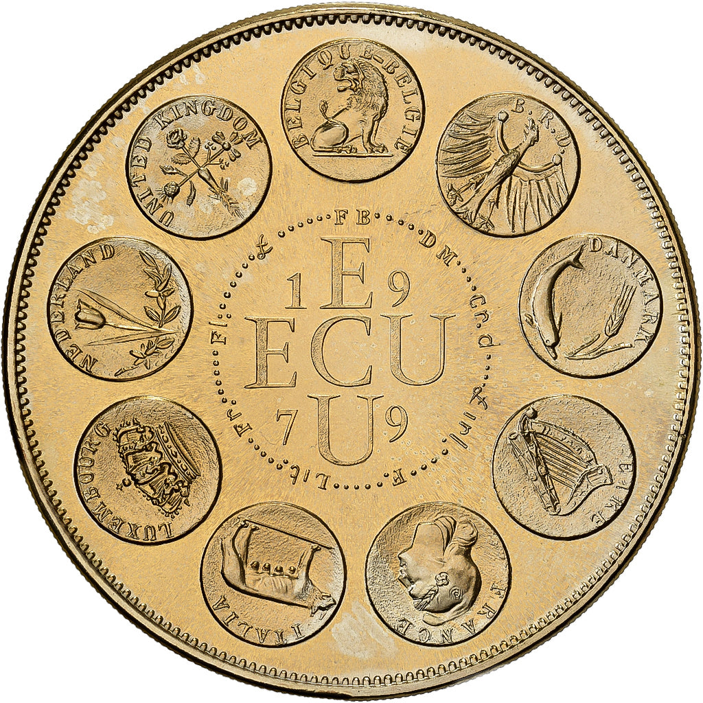 France, Medal, Ecu Europa, 1979, Bronze Florentin, MS(63)