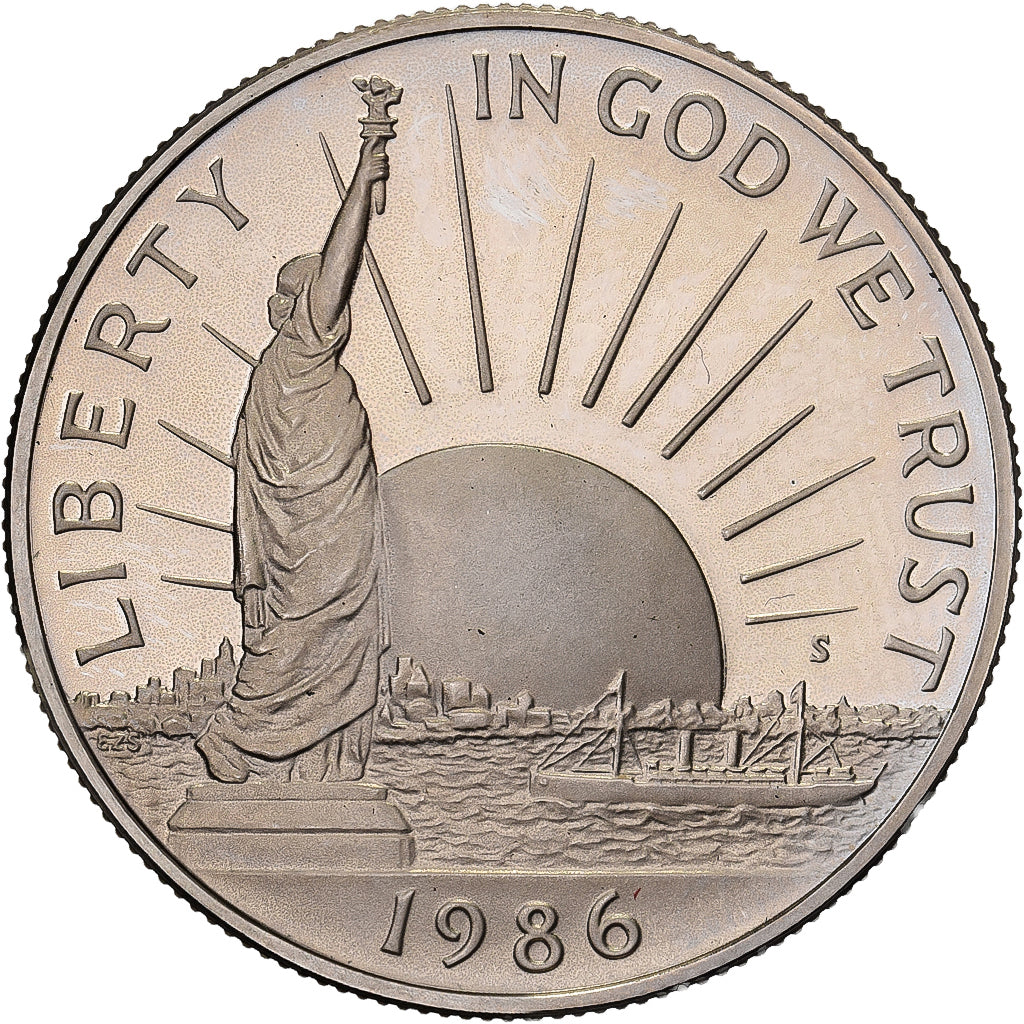 Estados Unidos, Half Dollar, 1986, San Francisco, Cobre - níquel recubierto de