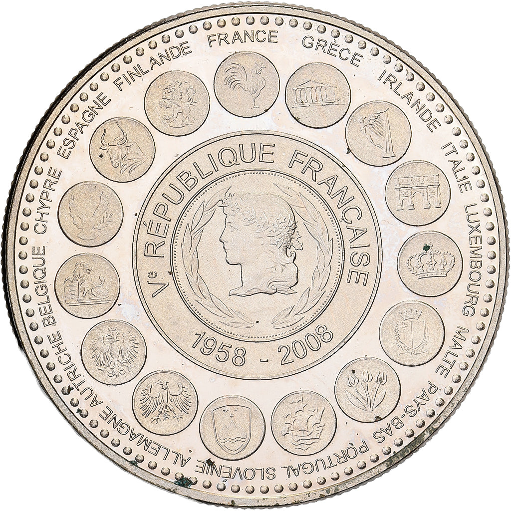 Francia, medaglia, L'Europe des XXVII, Veme République, 2008, Rame-nichel, SPL