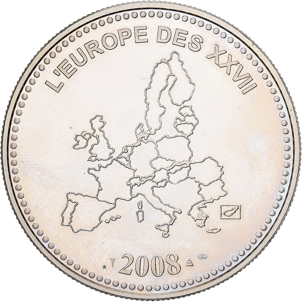 Francia, medaglia, L'Europe des XXVII, Veme République, 2008, Rame-nichel, SPL