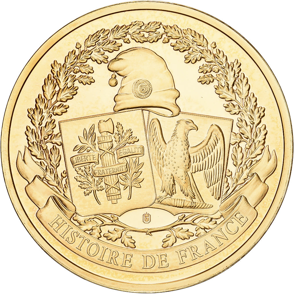 Frankreich, Medaille, Bataille d'Austerlitz, Copper Gilt, UNZ
