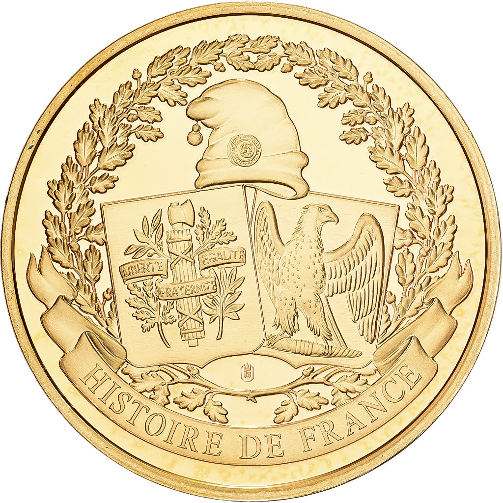 Francia, medaglia, Histoire de France, Jeanne d'Arc au Bucher, Rame dorato, SPL