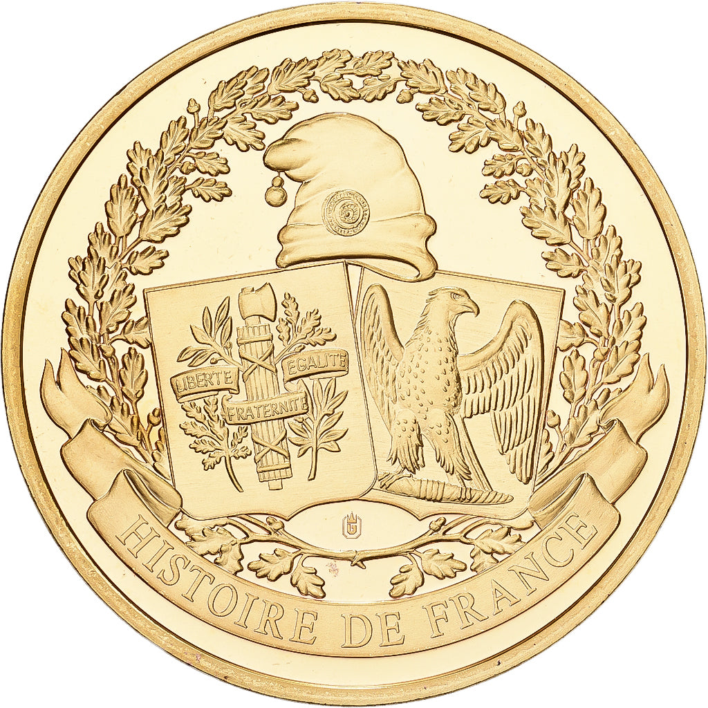 France, Medal, Histoire de France, Saint-Louis, Copper Gilt, MS(63)