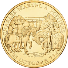 Frankreich, Medaille, Histoire de France, Charles Martel à Poitiers, Copper