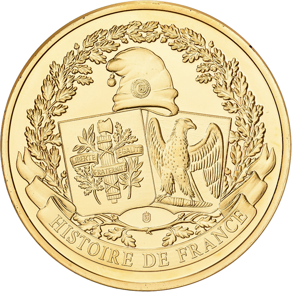 Frankreich, Medaille, Histoire de France, Charles Martel à Poitiers, Copper