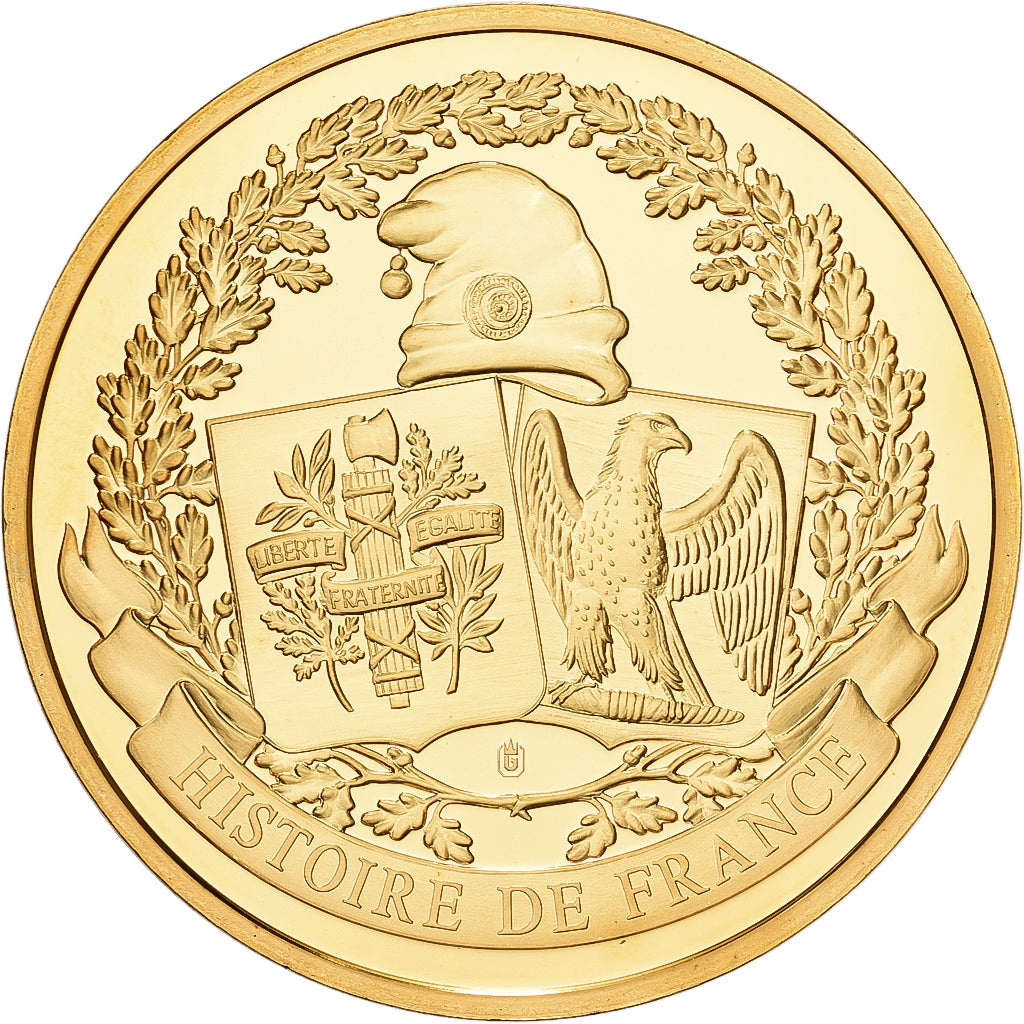 Frankreich, Medaille, Histoire de France, Le Moulin de Valmy, Copper Gilt, UNZ
