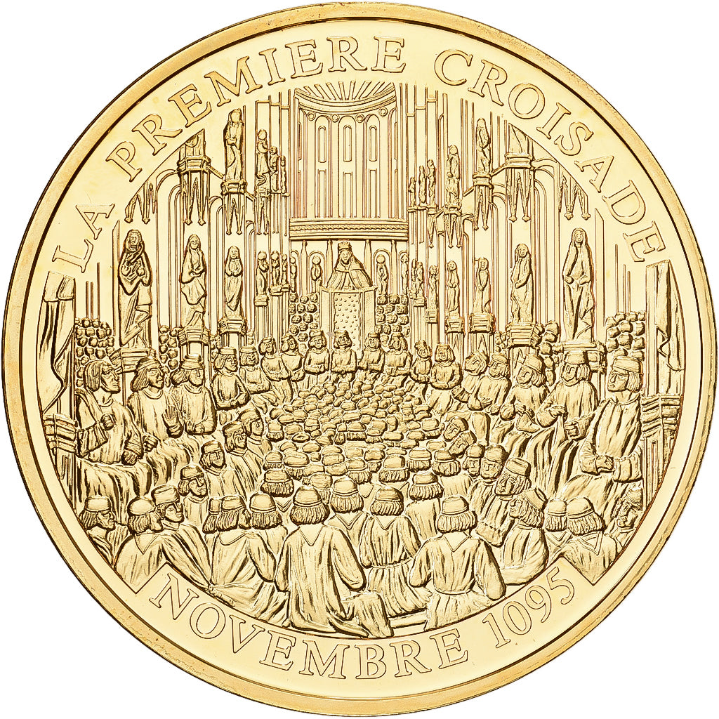 Frankreich, Medaille, Histoire de France, La Première Croisade, Copper Gilt
