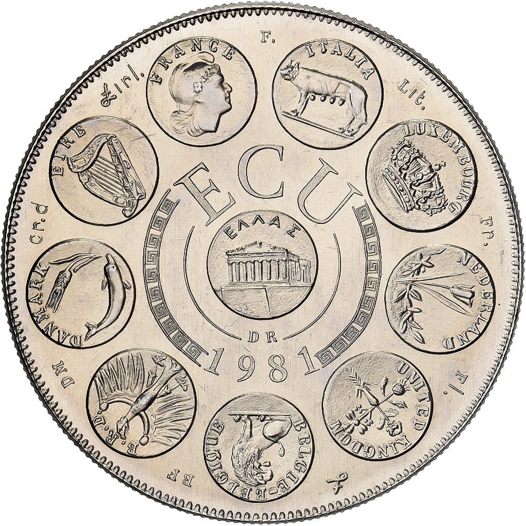 Frankreich, Medaille, Ecu Europa, Europe Assise, 1981, MDP, Kupfer-Nickel