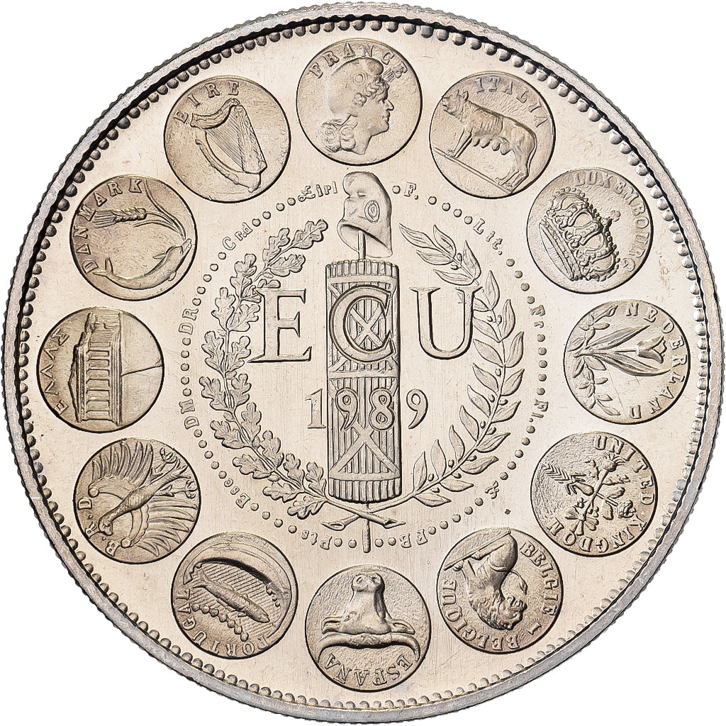 Frankreich, Medaille, Ecu Europa, Marianne, 1989, Copper-nickel, Rodier, STGL