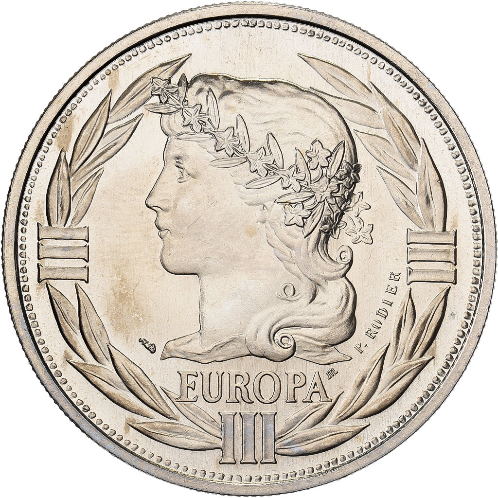 Francja, medal, Ecu Europa, Marianne, 1992, Miedzionikiel, Rodier, MS(65-70)