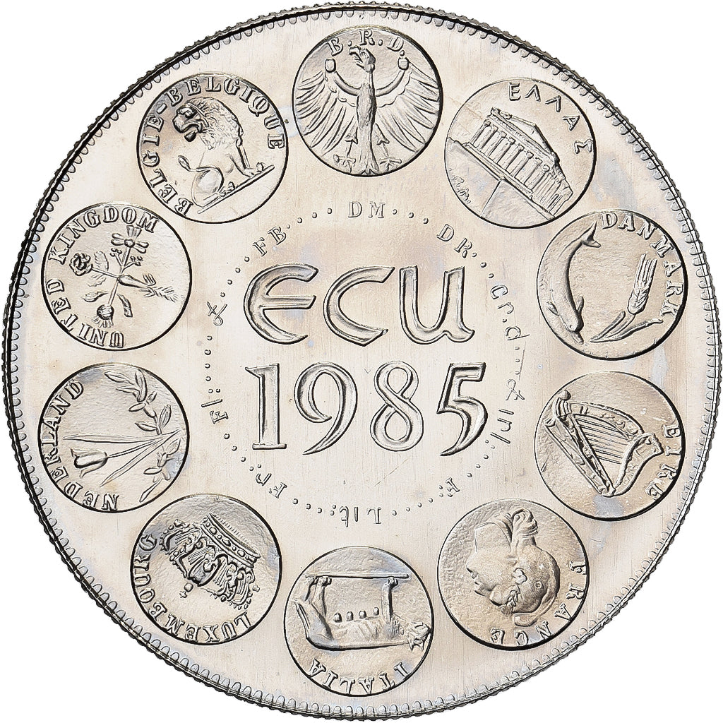 Francja, medal, Ecu Europa, Marianne, 1985, Miedzionikiel, Rodier, MS(65-70)
