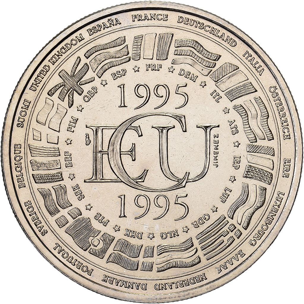 France, Medal, Ecu Europa, 1995, Copper-nickel, Jimenez, MS(65-70)