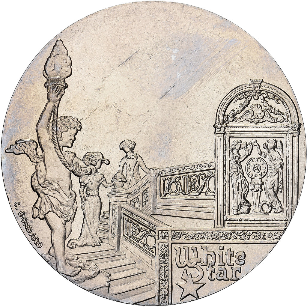 France, Medal, Les Grands Transatlantiques, Titanic, Copper-nickel, C. Gondard