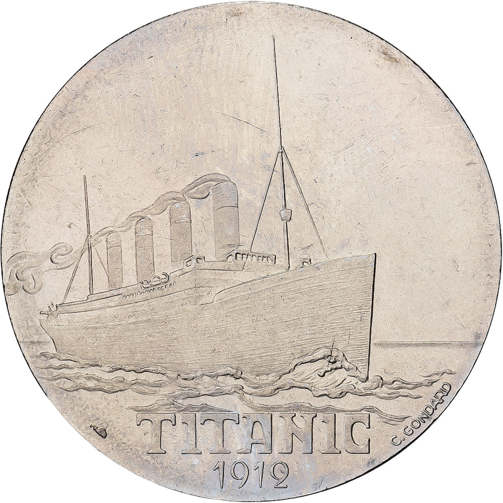 France, Medal, Les Grands Transatlantiques, Titanic, Copper-nickel, C. Gondard