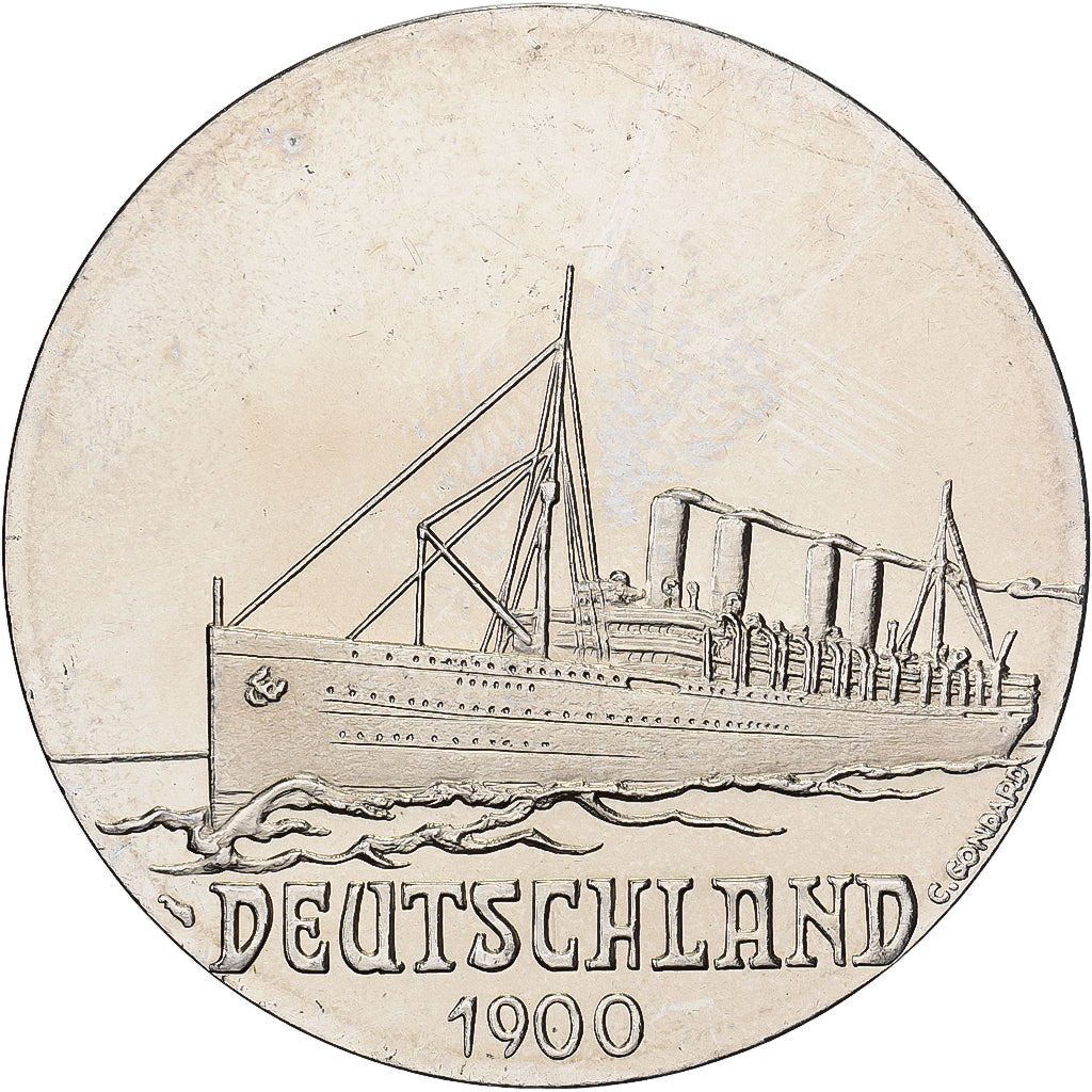 Frankreich, Medaille, Les Grands Transatlantiques, Deutschland, Copper-nickel