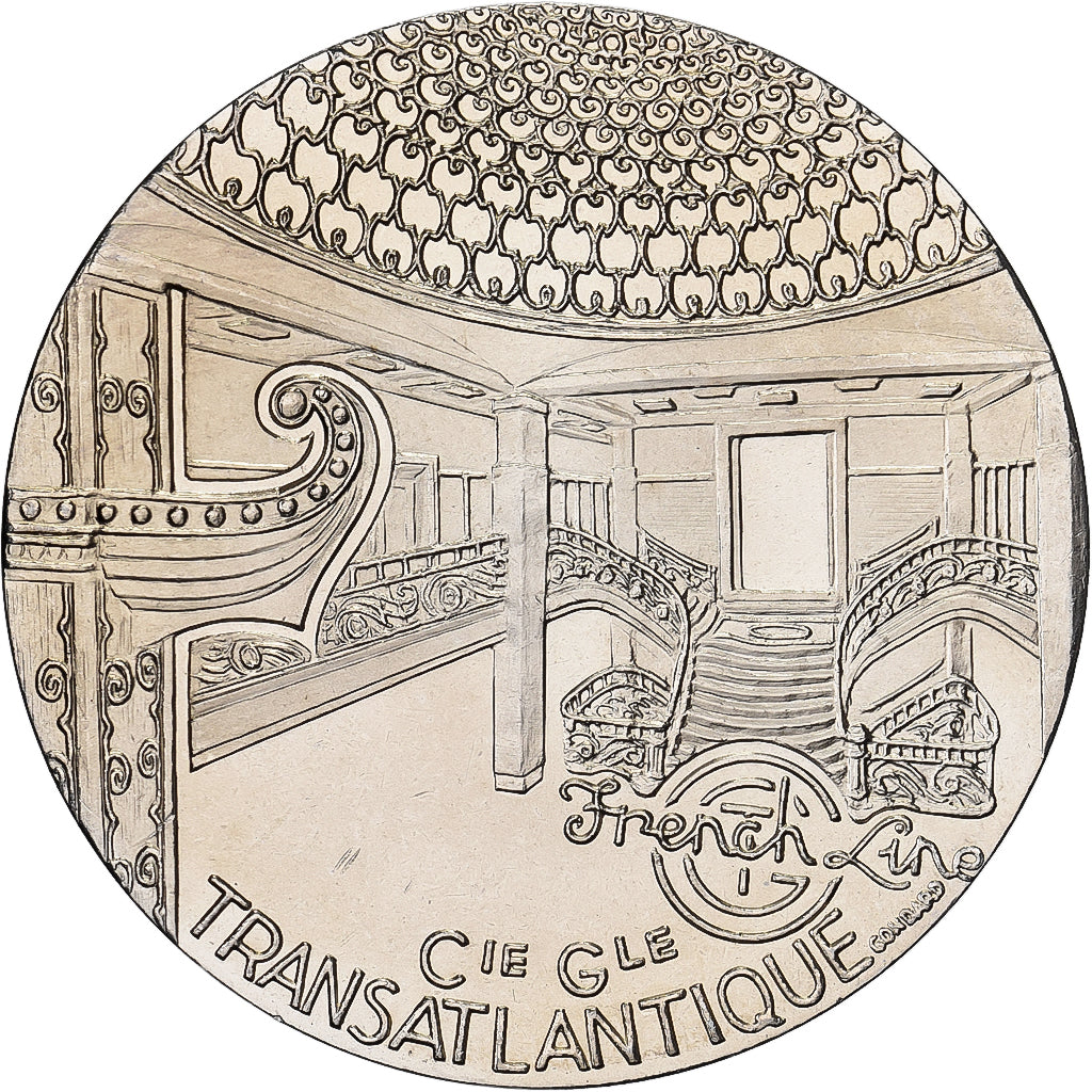 Francja, medal, Les Grands Transatlantiques, Paris, Miedzionikiel, C. Gondard