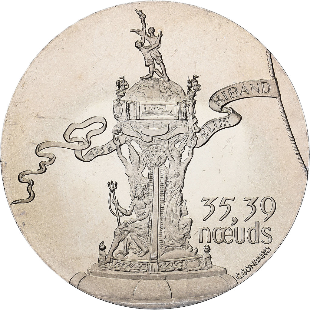 Frankreich, Medaille, Les Grands Transatlantiques, United States, Copper-nickel