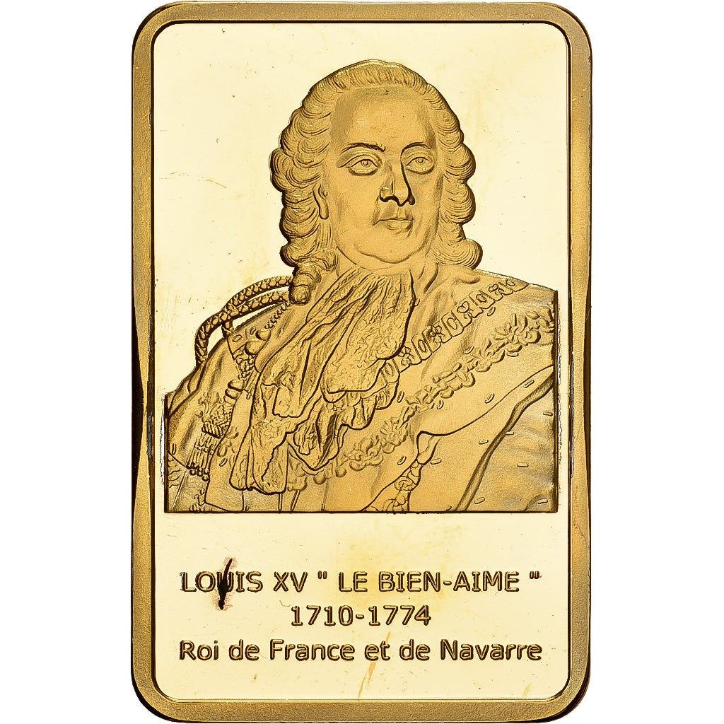 Frankreich, Lingotin, Louis XV, Dit Le Bien Aimé, Copper-Nickel Gilt, UNZ