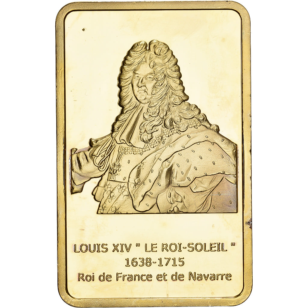 Frankreich, Lingotin, Louis XIV Roi Soleil, Copper-Nickel Gilt, UNZ