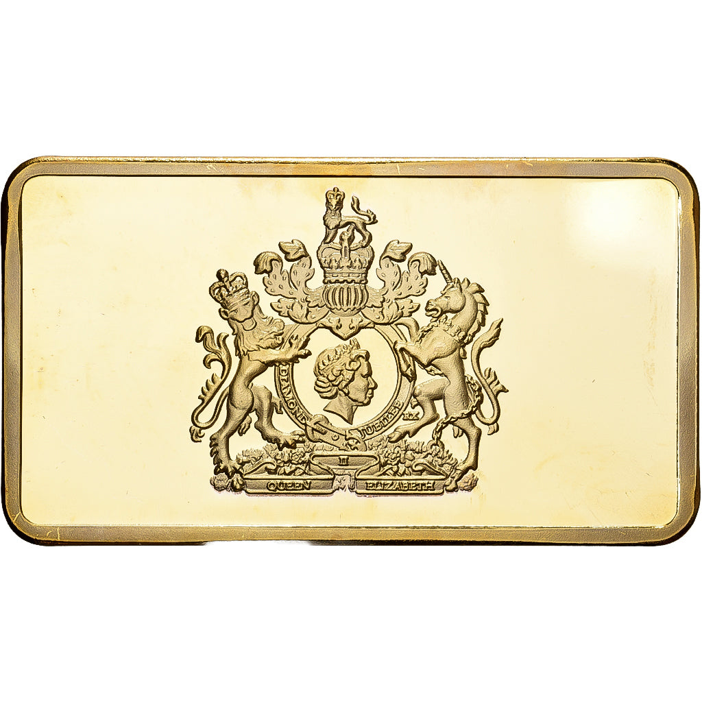 United Kingdom, Lingotin, Queen Elizabeth II, Copper-Nickel Gilt, UNZ