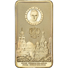 Russia, Lingotin, Vladimir Putin, Copper-Nickel Gilt, MS(63)