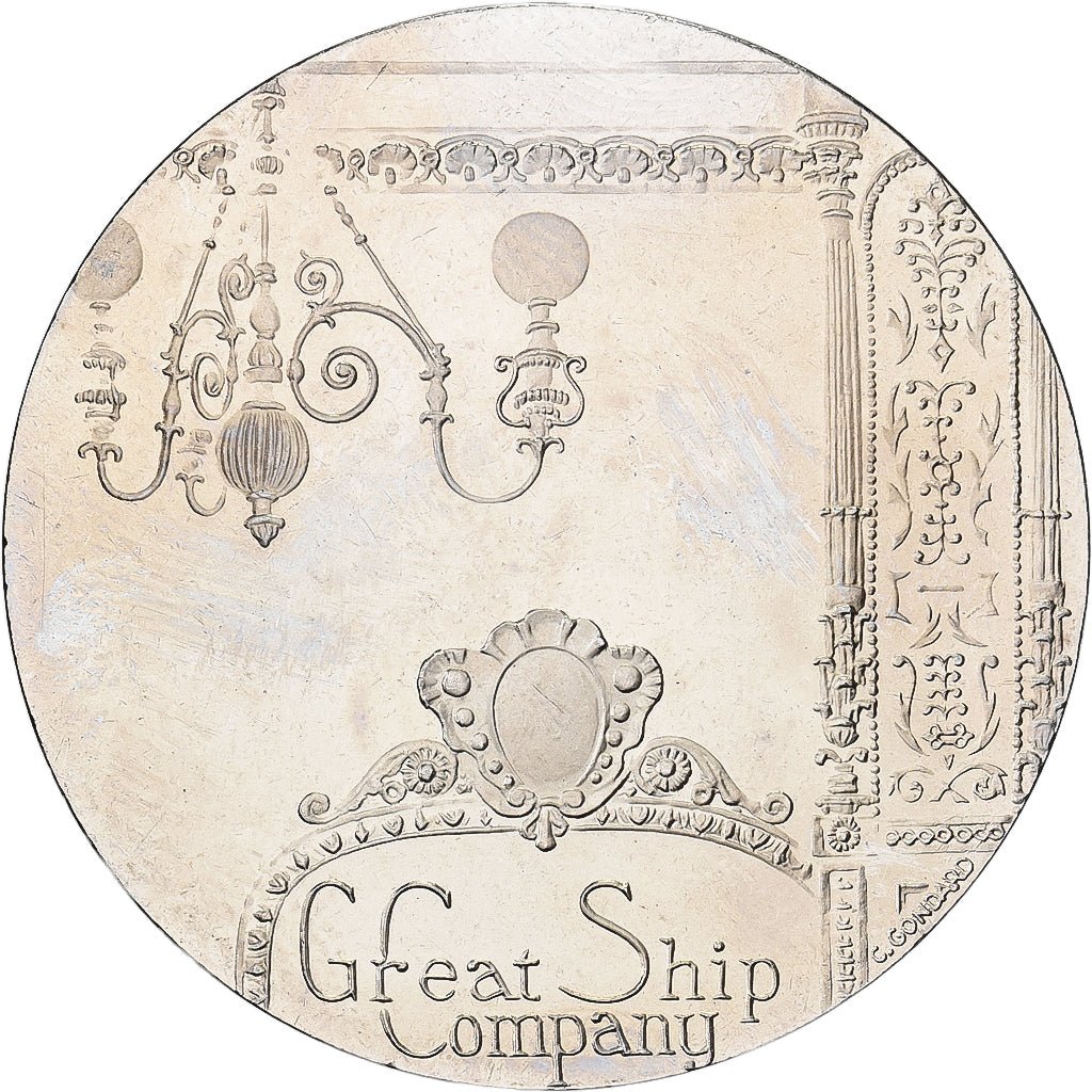 France, Medal, Les Grands Transatlantiques, Great Eastern, Copper-nickel, C.