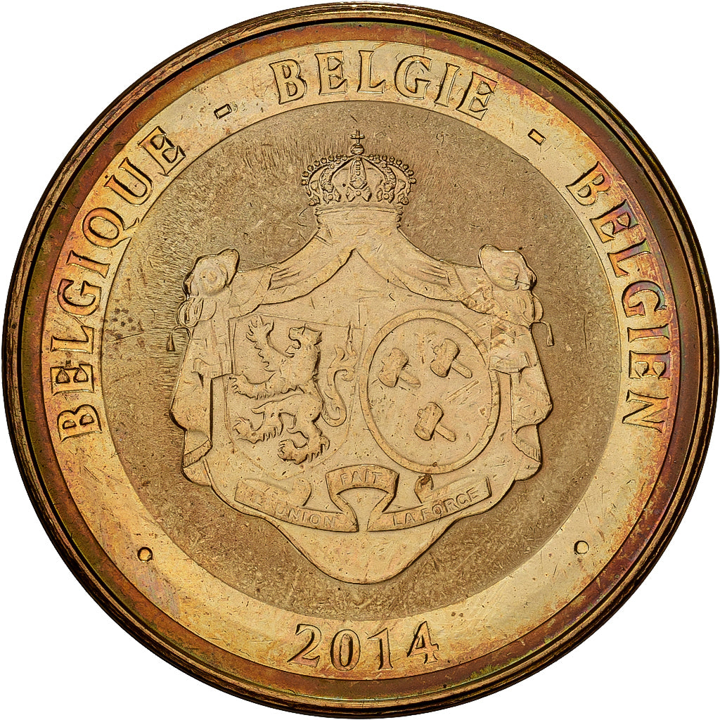 Belgia, medal, Mathilde et Philippe, 2014, Miedzionikiel Aluminium, MS(63)