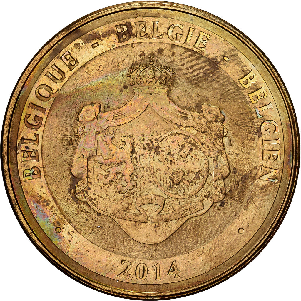 Belgia, medal, Mathilde et Philippe, 2014, Miedzionikiel Aluminium, AU(55-58)