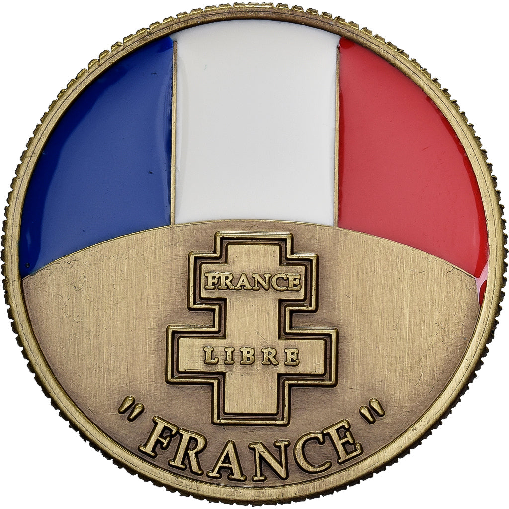 USA, Token, World War II, Victory, Miedzionikiel, FRANCE, MS(63)