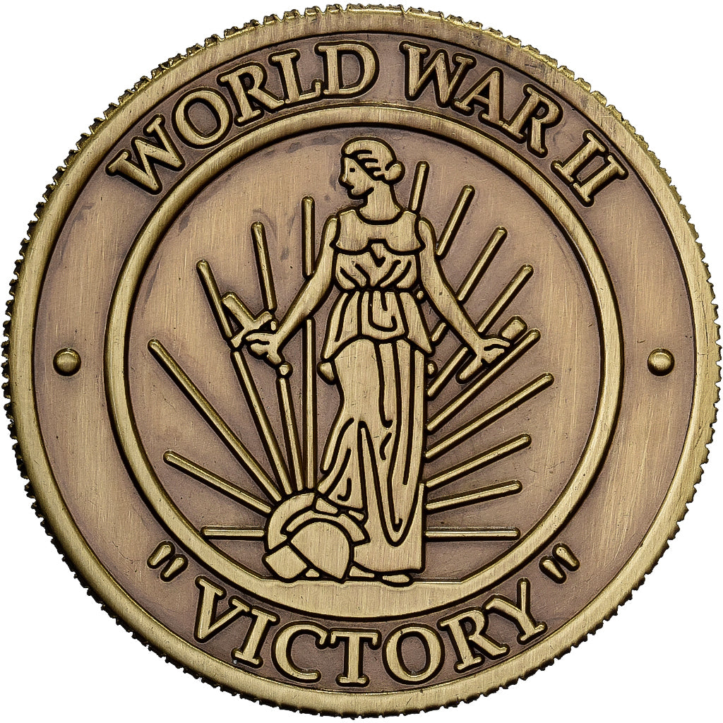 USA, Token, World War II, Victory, Miedzionikiel, FRANCE, MS(63)