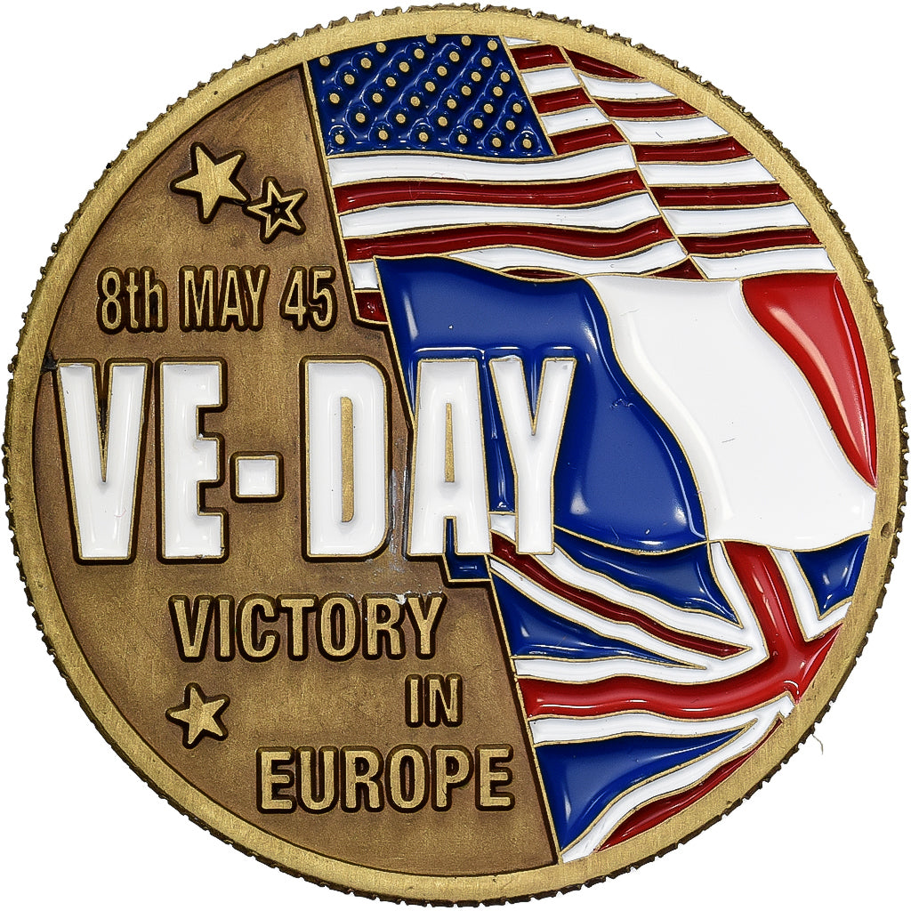 United States, Token, World War II, Victory, Copper-nickel, VE-DAY, MS(63)