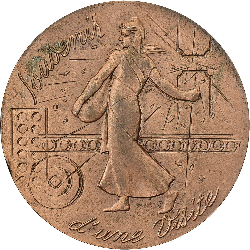 Frankrijk, Medaille, Souvenir d'une visite à la Monnaie de Paris, Bronzen, ZF+