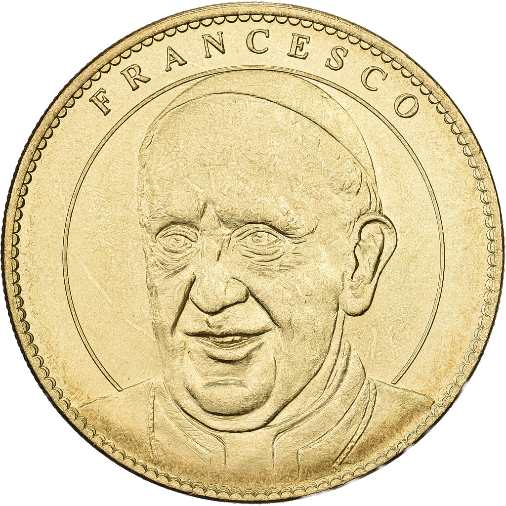 CIUDAD DEL VATICANO, zeton, Le Pape François, Aluminio y cuproníquel, EBC