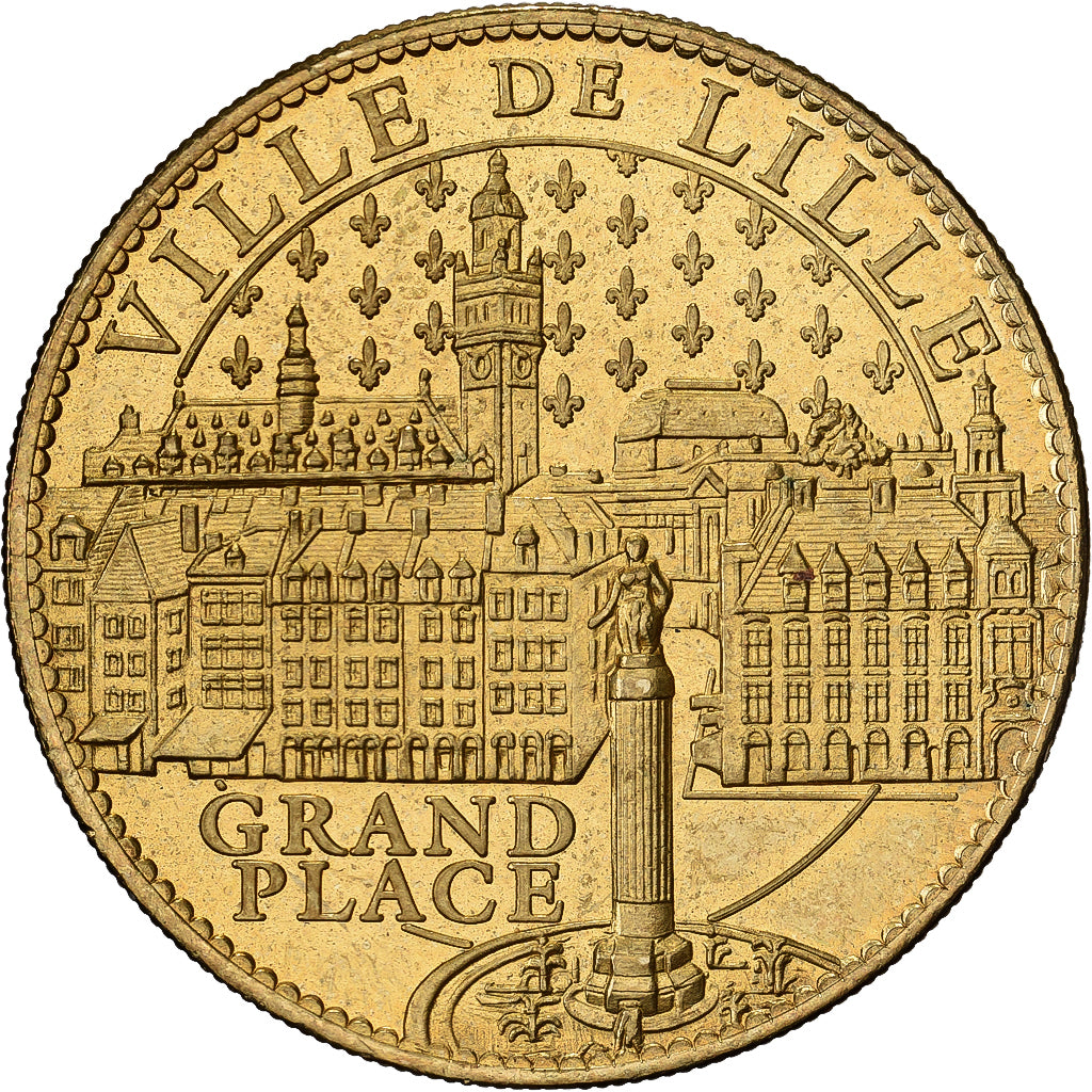 France, Token, Ville de Lille, Grand Place, 2010, Copper-nickel Aluminium