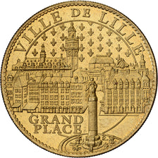 Francia, zeton, Ville de Lille, Grand Place, 2010, Aluminio y cuproníquel