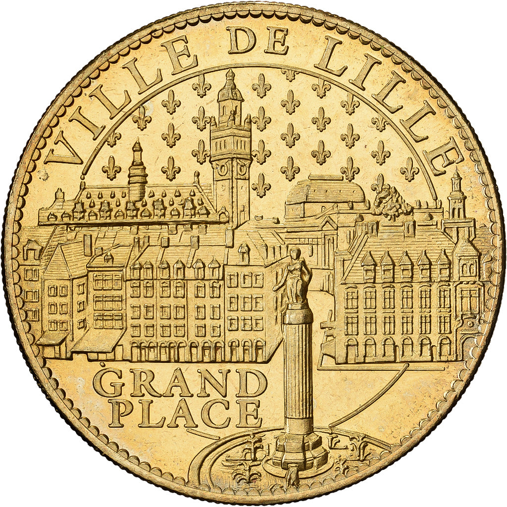 France, Token, Ville de Lille, Grand Place, 2010, Copper-nickel Aluminium