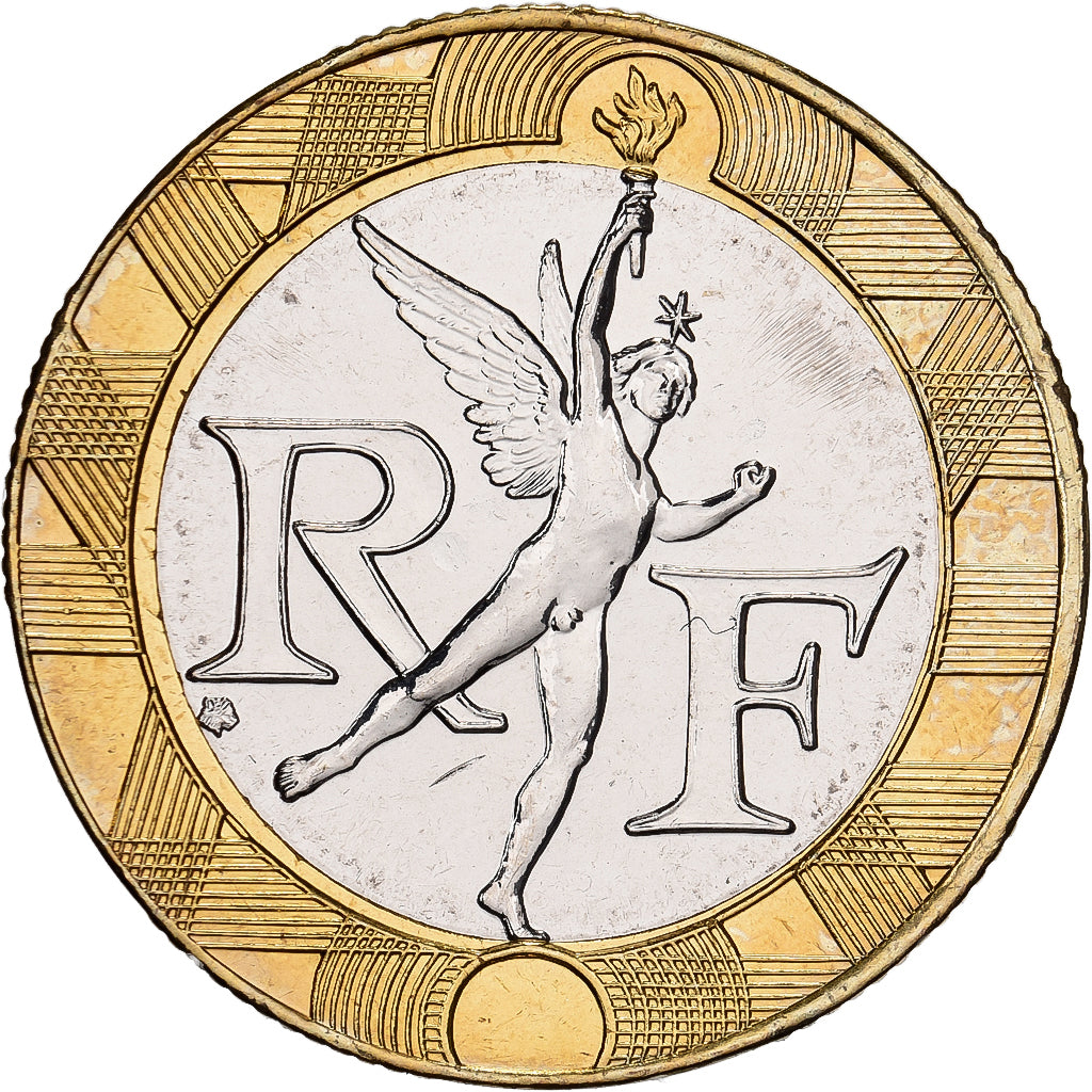 France, 10 Francs, Génie, 2001, Paris, Série FDC.BU, Bi-Metallic, MS(65-70)