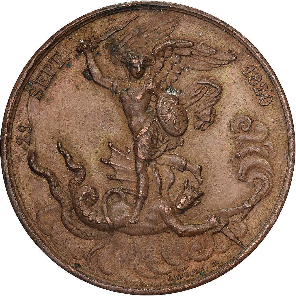 France, Medal, Naissance de Henri Duc de Bordeaux, 1820, Bronze, Gayrard