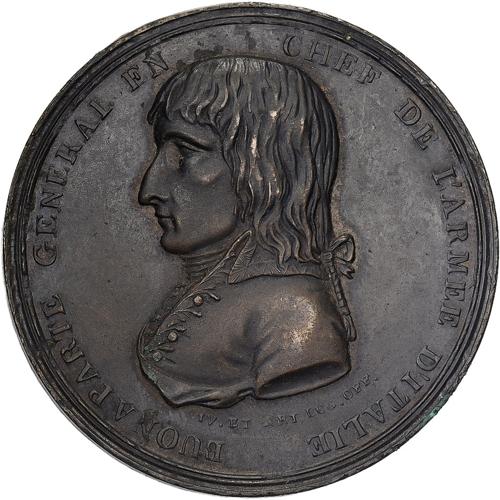 France, Médaille, Bonaparte l'Italique, 1796, Bronze, TTB, Chavanne
