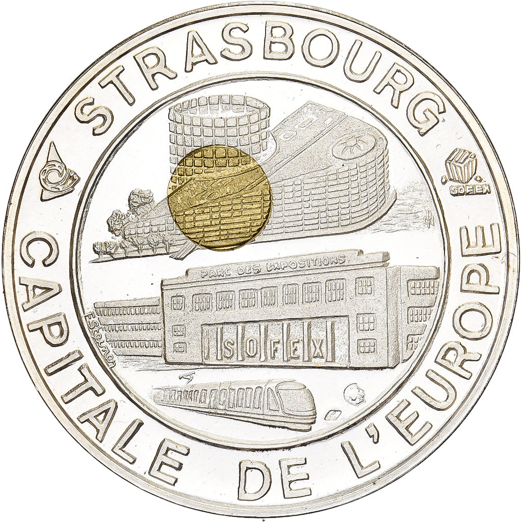 France, Medal, 25 Ecus de Strasbourg, 1994, Silver, MS(63)